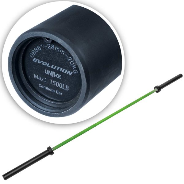 Barra Olimpica Cerakote Verde Hombre 20 Kg – Unike