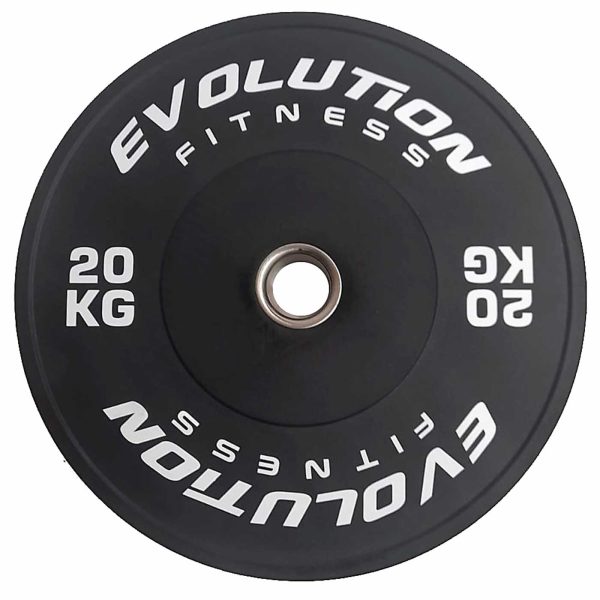 Disco Bumper Negro 20 Kg – Evolution
