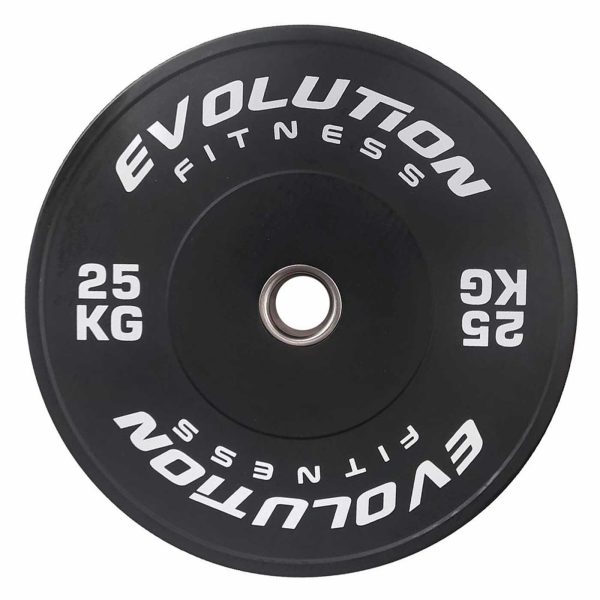 Disco Bumper Negro 25 Kg – Evolution